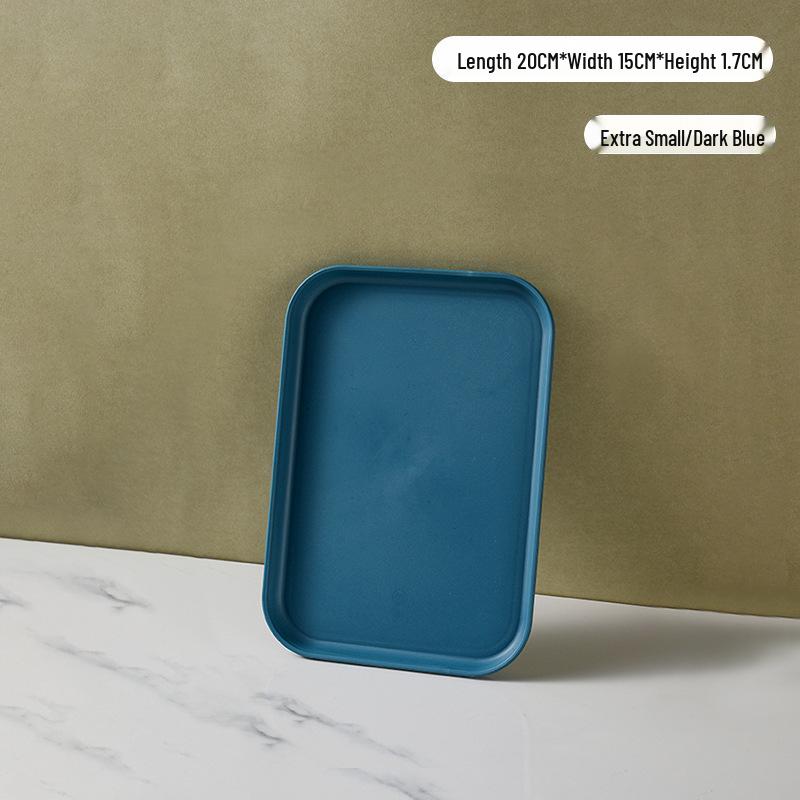 Rectangular Plastic Tea and Snack Tray for Home, Hotel, or Restaurant Use