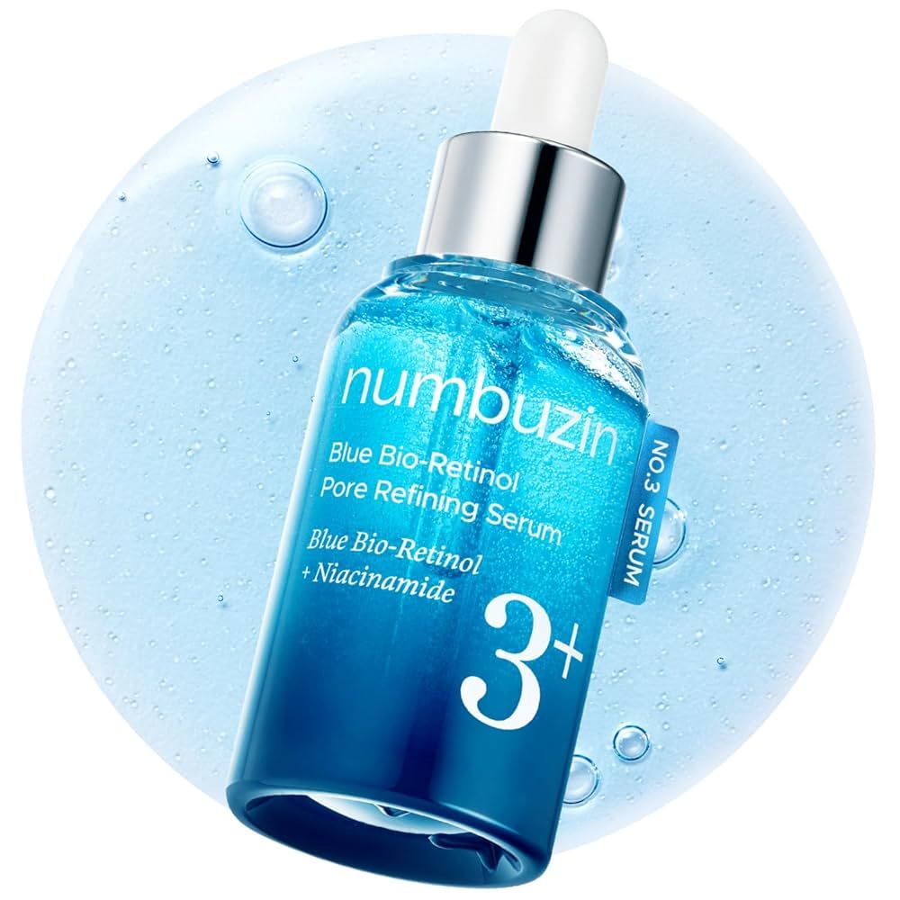 NUMBUZIN Nr.3+ Blue Bio-Retinol Porenverfeinerndes Serum 30ml, Feuchtigkeitsspendend, Koreanische Kosmetik, K-Beauty