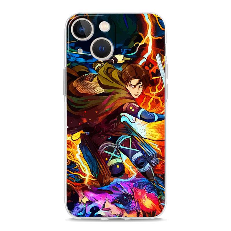 

Аниме Атака титанов Эрен Йегер Прозрачный мягкий чехол для телефона iPhone 14 13 12 11 Pro Max XS X XR SE 7 8 Plus Clear Cover iPhone 14 Plus