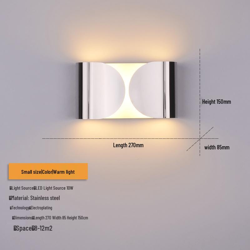 Nordic LED Wall Lamp: Designer Stainless Steel Indoor Light for Bedroom, Living Room, or Stairway