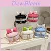 Charming Kids Bowknot Single Shoulder Bag With Sweet Lace Trim And Trendy Design