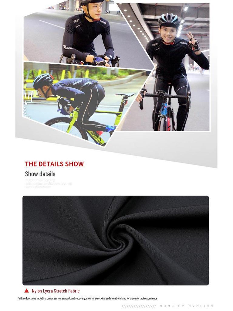 Men's and Women's Long Sleeve Cycling Set - Breathable, Quick-Drying, Tight-Fitting for Spring and Autumn.