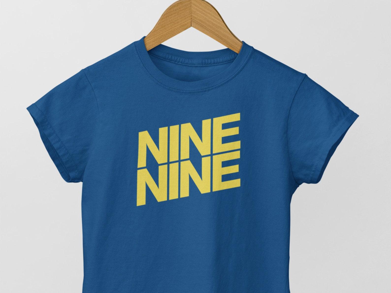 Brooklyn Nine-Nine Shirt B99 T Shirt Minimalistic Nine Chant Blue Yellow Shirt Brooklyn 99 Tee - Gift for Brooklyn 99 fan - Funny Unisex Tee 3XL