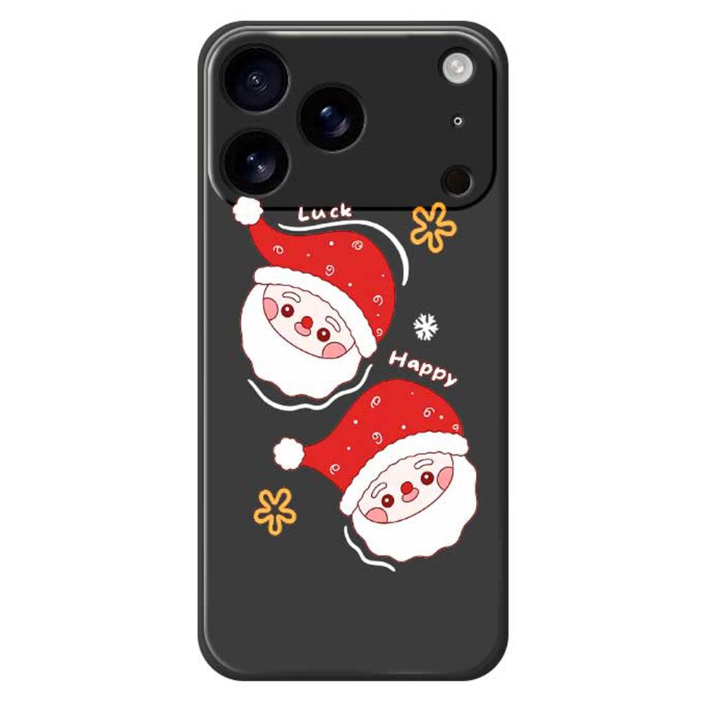 Dla iPhone 17 Pro Etui Śliczny Wzór Świętego Mikołaja Nadruk Proste Krawędzie TPU Tylna Pokrywa Telefonu