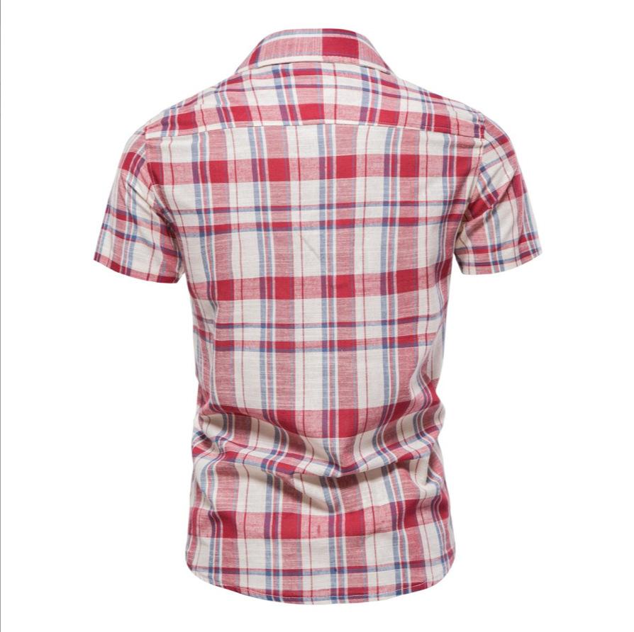 New Men's Plaid Shirt for Summer