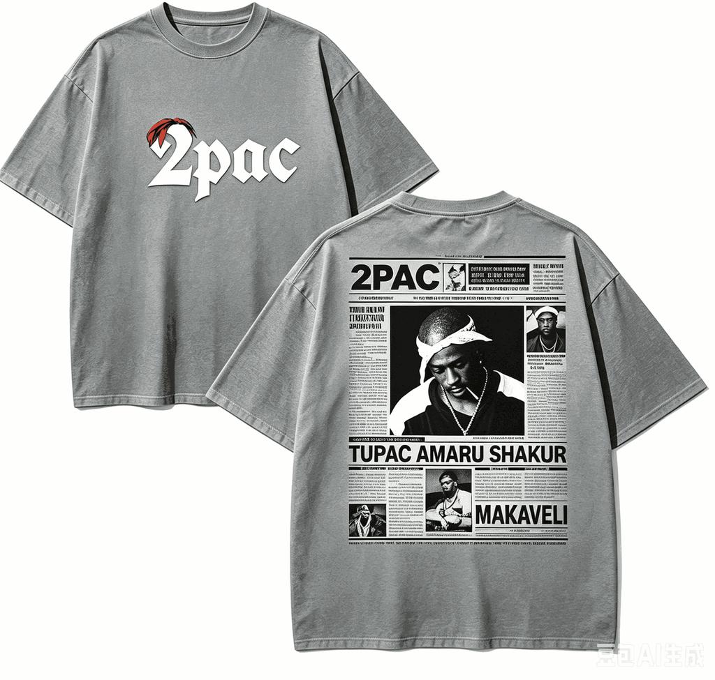 Tupac Shakur Per Regalo Fan Maglietta Unisex Unisex Harajuku Oversize Unisex Manica Corta Streetwear Alta Qualità Coppie Classica Morbida