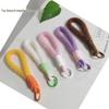Colorful Plush Phone Wrist Strap Keychain - Anti-Lost Fashion Charm