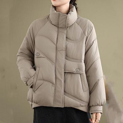 Women Casual Loose Oversized Cotton Padded Jacket Coat for Autumn Spring Winter Outerwears