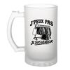 Chope De Bière - PLANETEE - J’peux Pas Je Suis Vendeur - Verre Trempé Givré - 470 Ml - Impression Sublimation