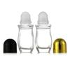 30/50ml Essential Oil Roller Bottles EmptyTransparent Glass Roll On Bottle Travel Sample Essential Oil Vials With Roller Ball