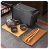 Purple Clay Travel Tea Set Outdoor Portable Kung Fu Tea Set Teas Infuser Teapot Teacup Filter Teas Brewing Utensils Teaware Sets