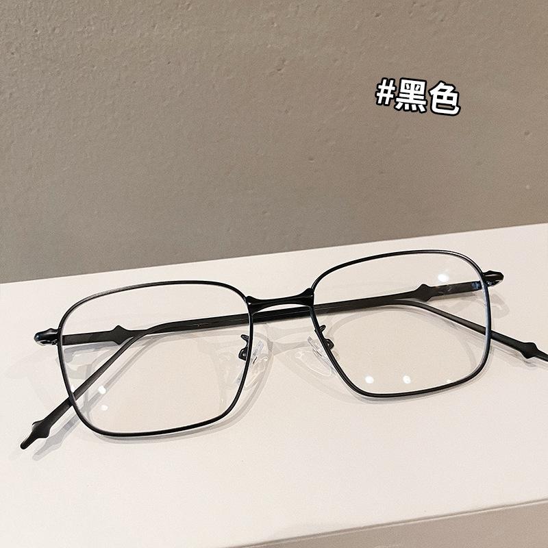 New Style Sunglasses For Men Korean Stylish Square Shape Alloy Frame Sun Glasses Women Campus Style Girls Glass