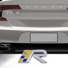 3D Metal Chrome R Design AWD Emblem Sweden Flag Moose Deer Rear Trunk Fender Side Badge Sticker For V40 XC60 XC90 C30 V60