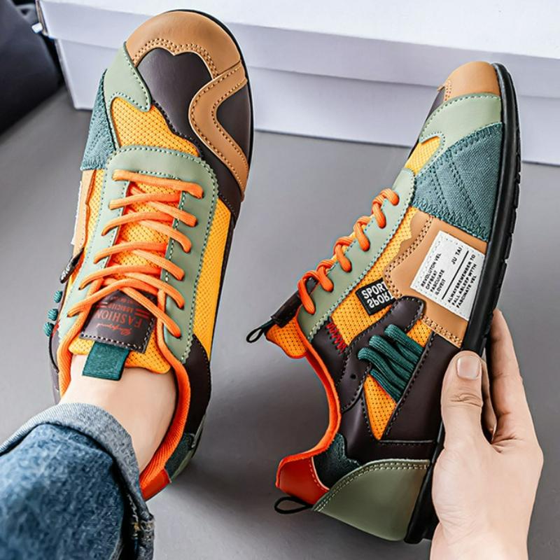 Men Sneakers Mesh Casual Shoes High Quality Comfortable Outdoor Flats Lightweight Male Running Shoes Lace-up Plus Size Men Shoes