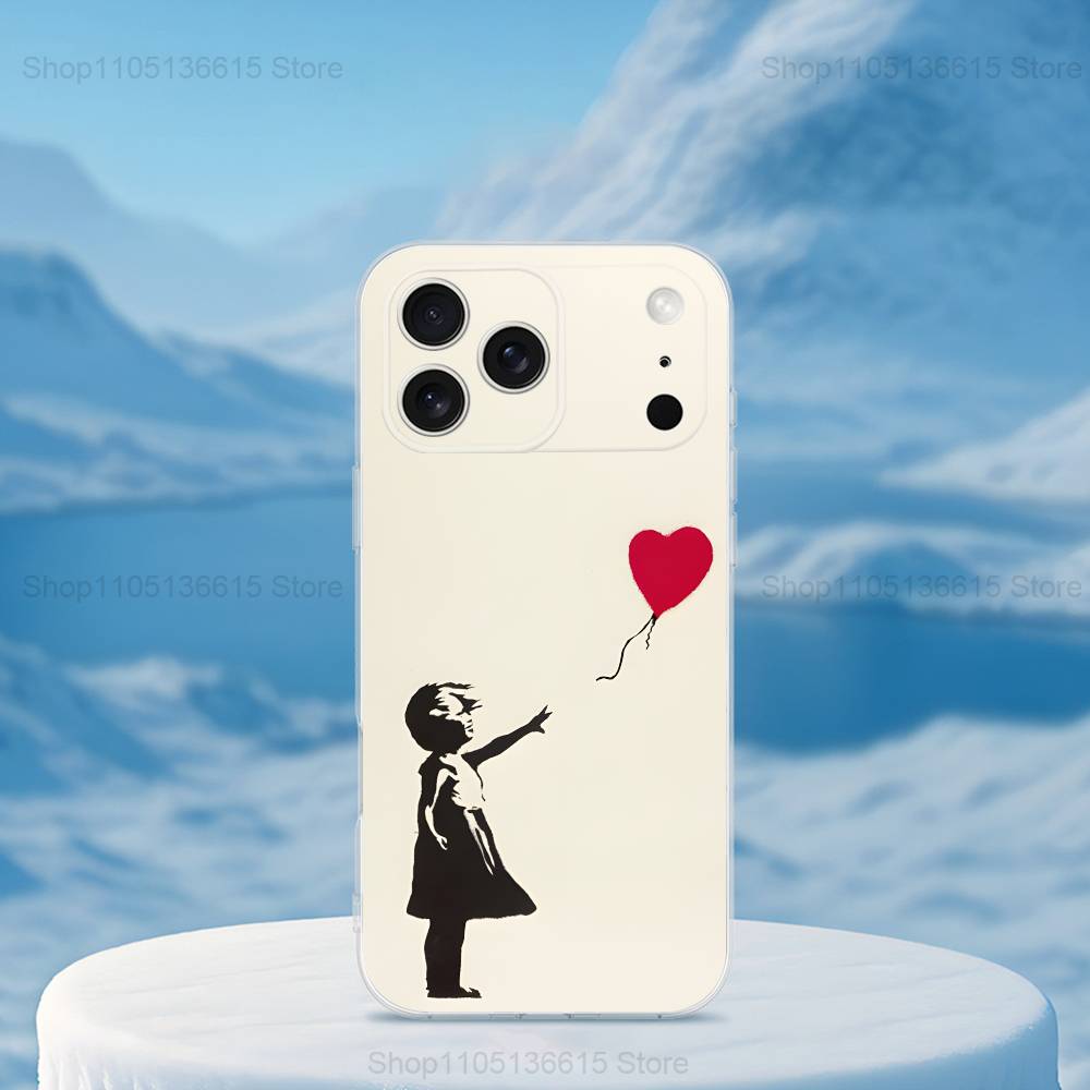 Graffiti Art B-Banksy S-Street Case For iPhone Max,13,XR,SE,12,15,Pro,17,Plus,11,14,16,X,XS,Mini Transparent Soft Cover