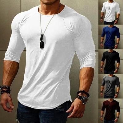 Men Long Sleeve Fashion Slim Bodycon Casual Fitness Street Style T Shirt Top