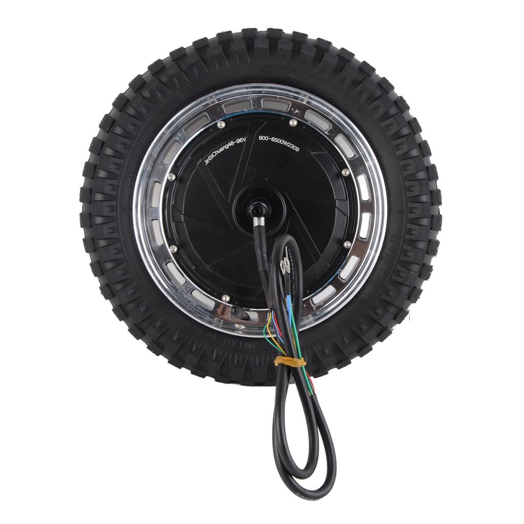 12in Wheel Hub Motor Assembly 48V‑96V 800W‑6500W with Inner Outer Tire Drive Motor Kit for Electric Motorcycle Off Road