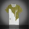 Trendy Mens Fashion Milk Poured Pattern Printed Short Sleeve Round Neck T-shirt