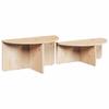 Coffee Table Set 2 pcs Natural Solid Pine Wood
