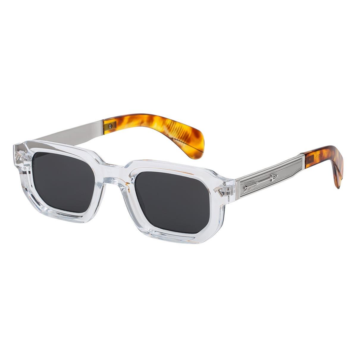 

Polarized Square Punk Sunglasses Men 2026 Luxury Brand Classic Vintage Steampunk Sun Glasses For Male Driving Retro Eyewear очистить серый