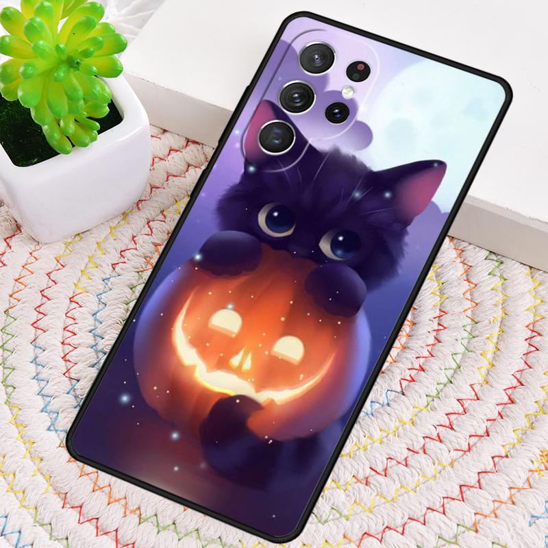 

Funny Animal Cartoon Halloween Cat Phone Case for Samsung Galaxy note 10 pro S26 Ultra S23 S24 FE S25 S21 S22 PLUS Cover Galaxy S20+ 5G