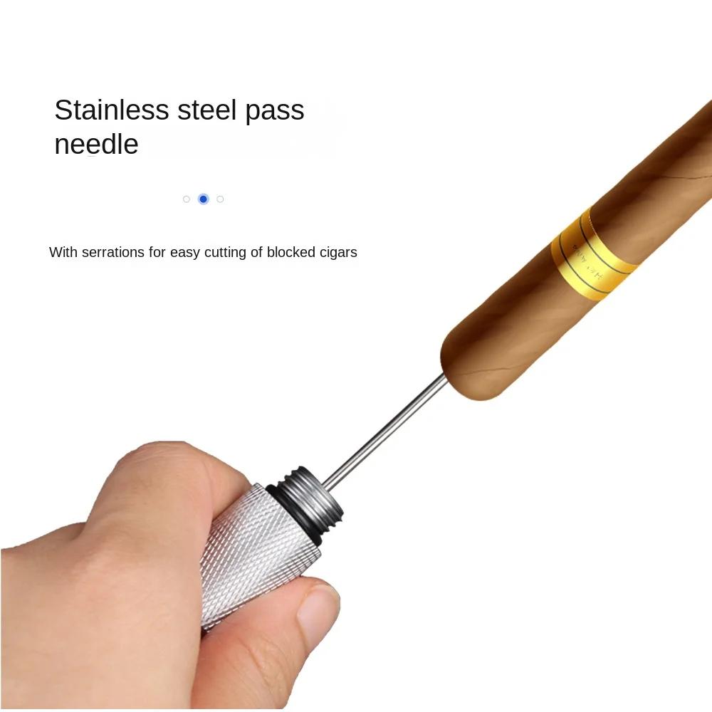 Light Weight Serrated  Cigar Venting Needle Portable Unclogging Cigar Accessories Anti-scald Cigar Tray Hole Opener Drill Tool
