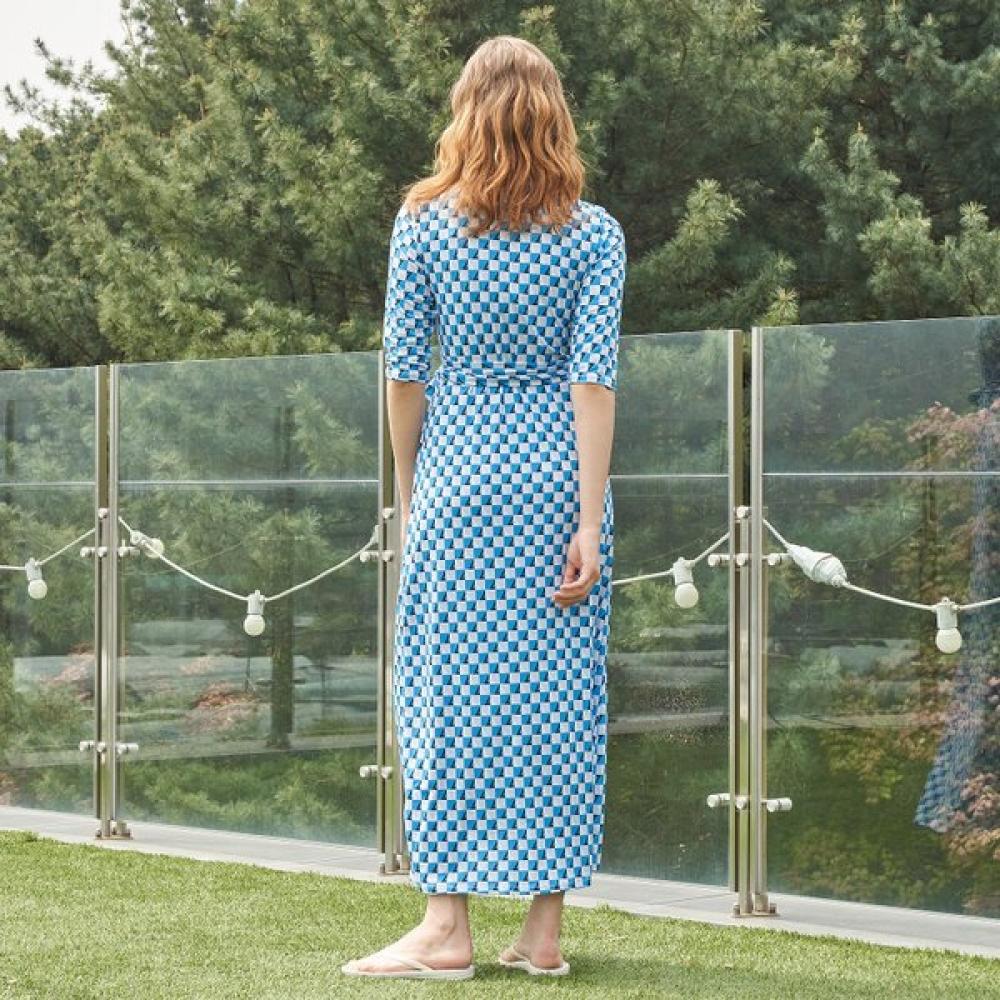 Lipbbam Creola Romona Maxi Long Wrap Dress 3 4 Sleeve Ldm10db01