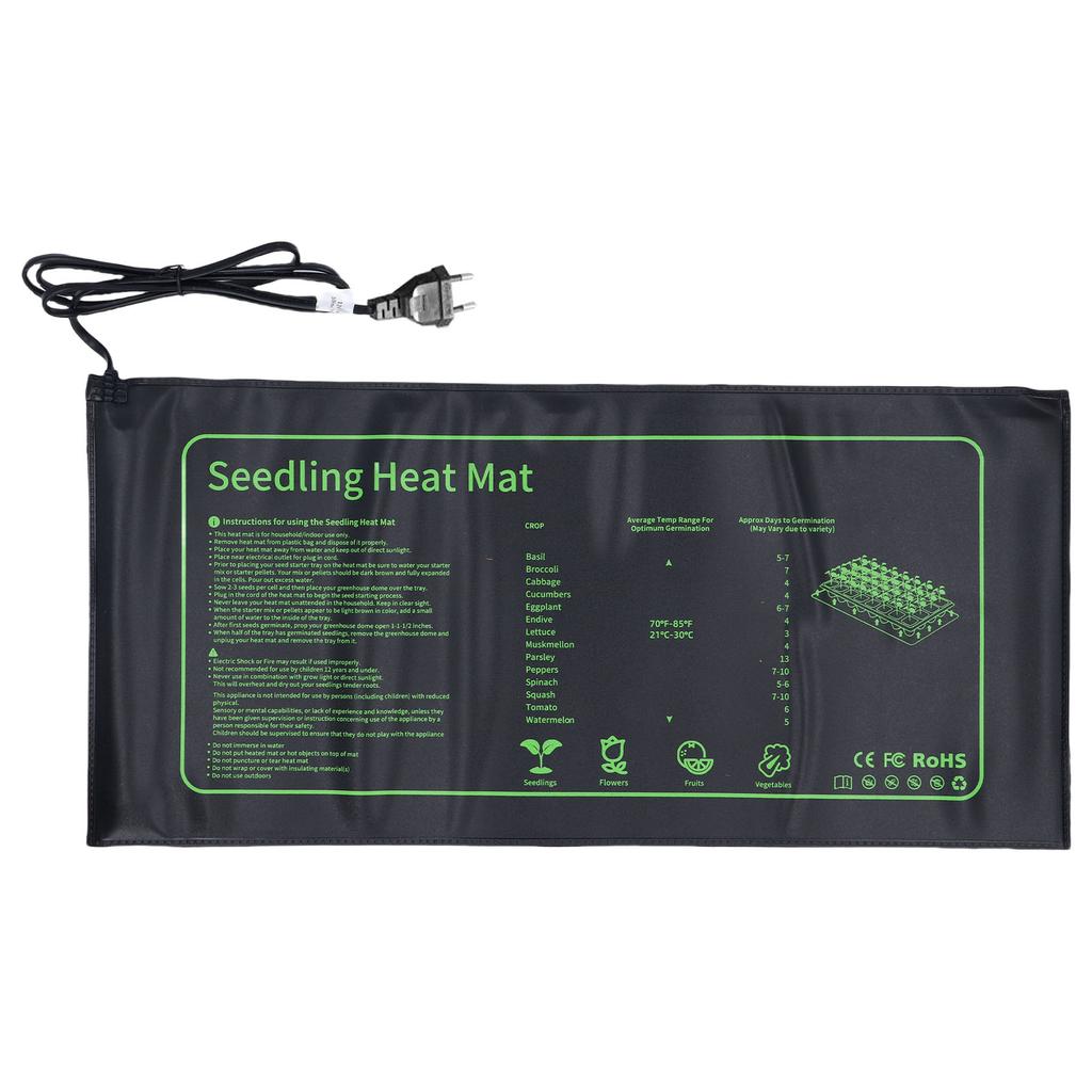 Pflanzenheizmatte für Pflanzenanzucht PVC IPX7 Warmes hydroponisches Heizkissen für Gewächshaus und