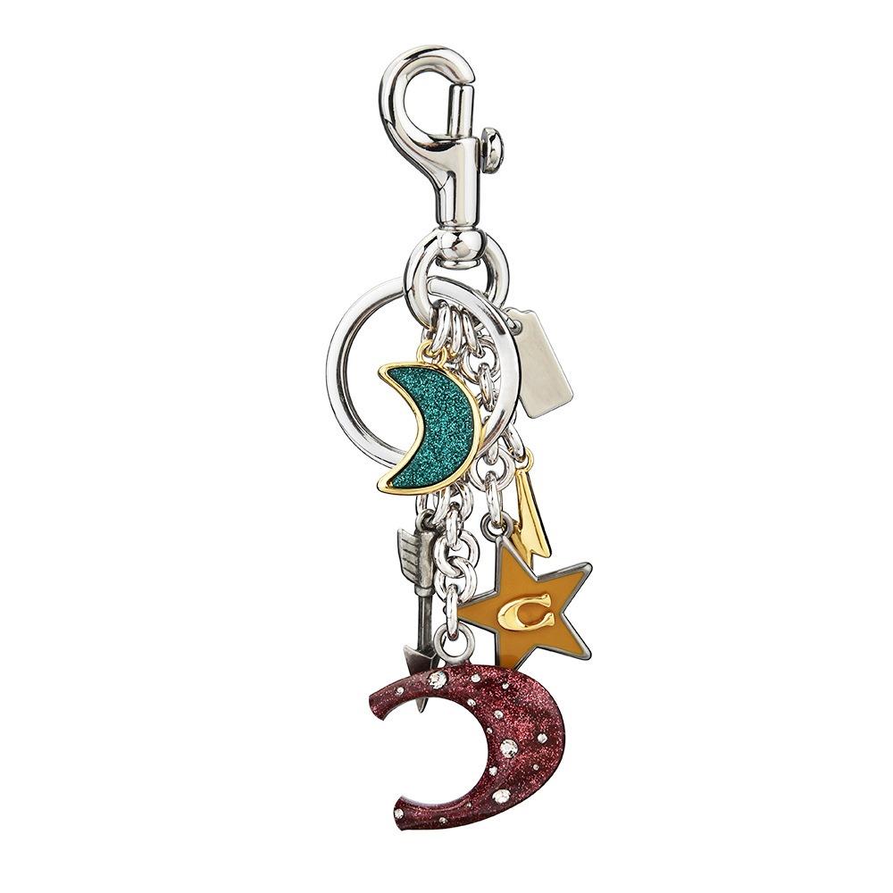 Flower Design Zinc Zinc Alloy Moon Stars Keyring Zinc Zinc Alloy Moon Stars Bags Pendant  Women Accessories