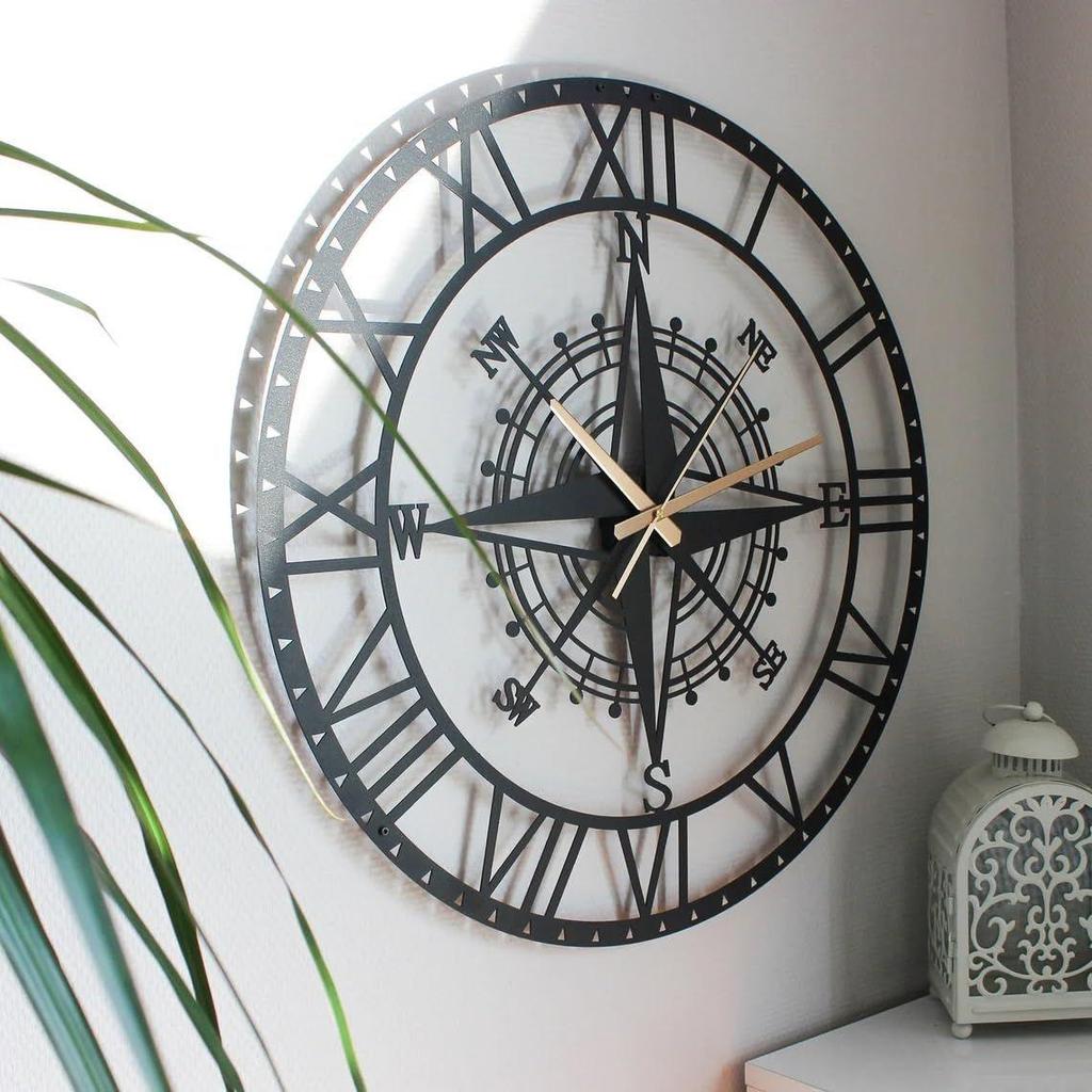 Clock for Living Room, Bedroom, Office, Kitchen, Home and Hall | Antique Fancy Big Size Modern Wall Watch for Home Decor  60CM)