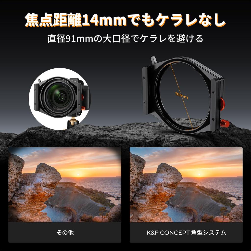 Concept Square Filter Set Neutral Density Filter CPL Filter New Filter Holder Direct [New Model] K&F ND8+ND64+ND1000 + + [Manufacturer's Store]