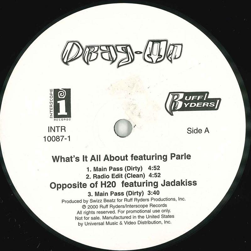 

12inch Record DRAG-ON - What s It All About INTR100871,INTR Ruff Ryders, In 2000 US Rap & Hip-Hop/R&B Used