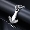 Nautical culture anchor-shaped titanium steel pendant, retro trend simple accessories pendant jewelry