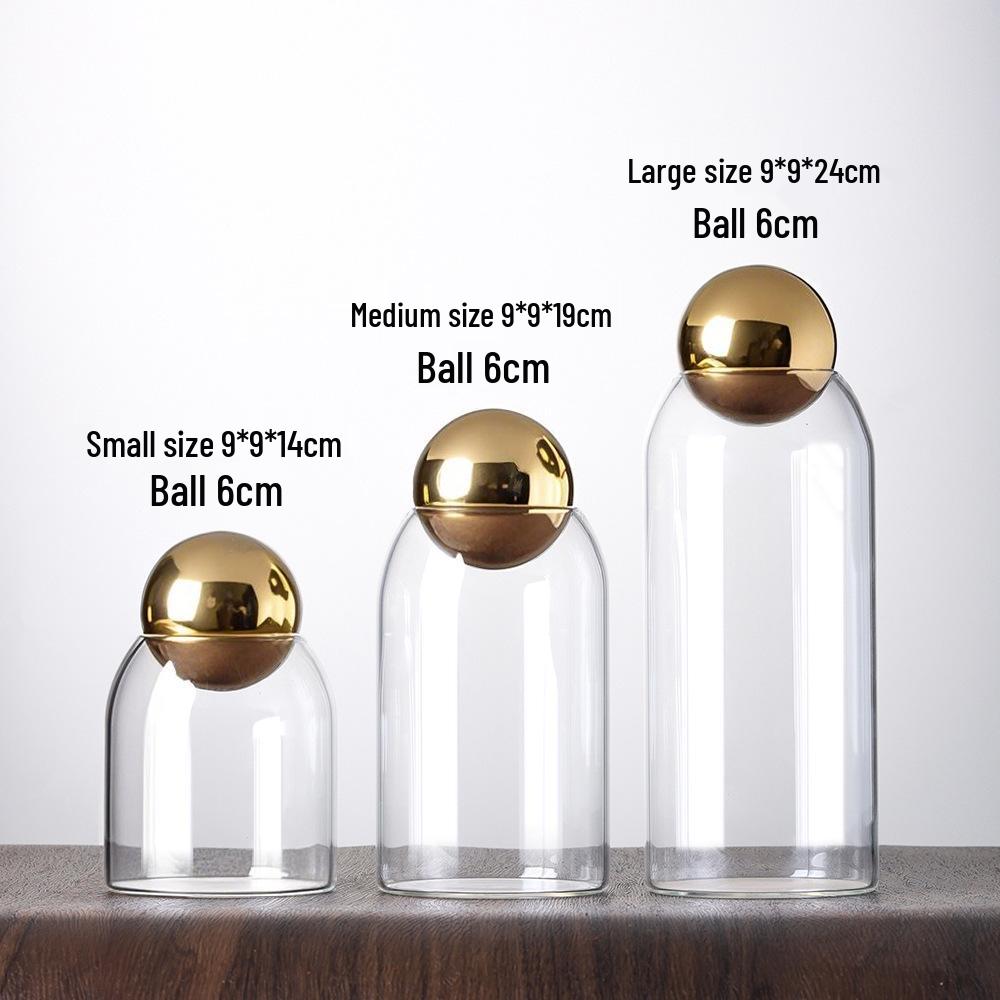Modern Glass Coffee Bean and Tea Storage Jar with Cork Stopper