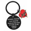 Electrocardiogram Stainless Steel Keychain Gift for Doctors Nurses Nurses Day Creative Gift Stainless Steel Keychain for Backpack Bag Pendant