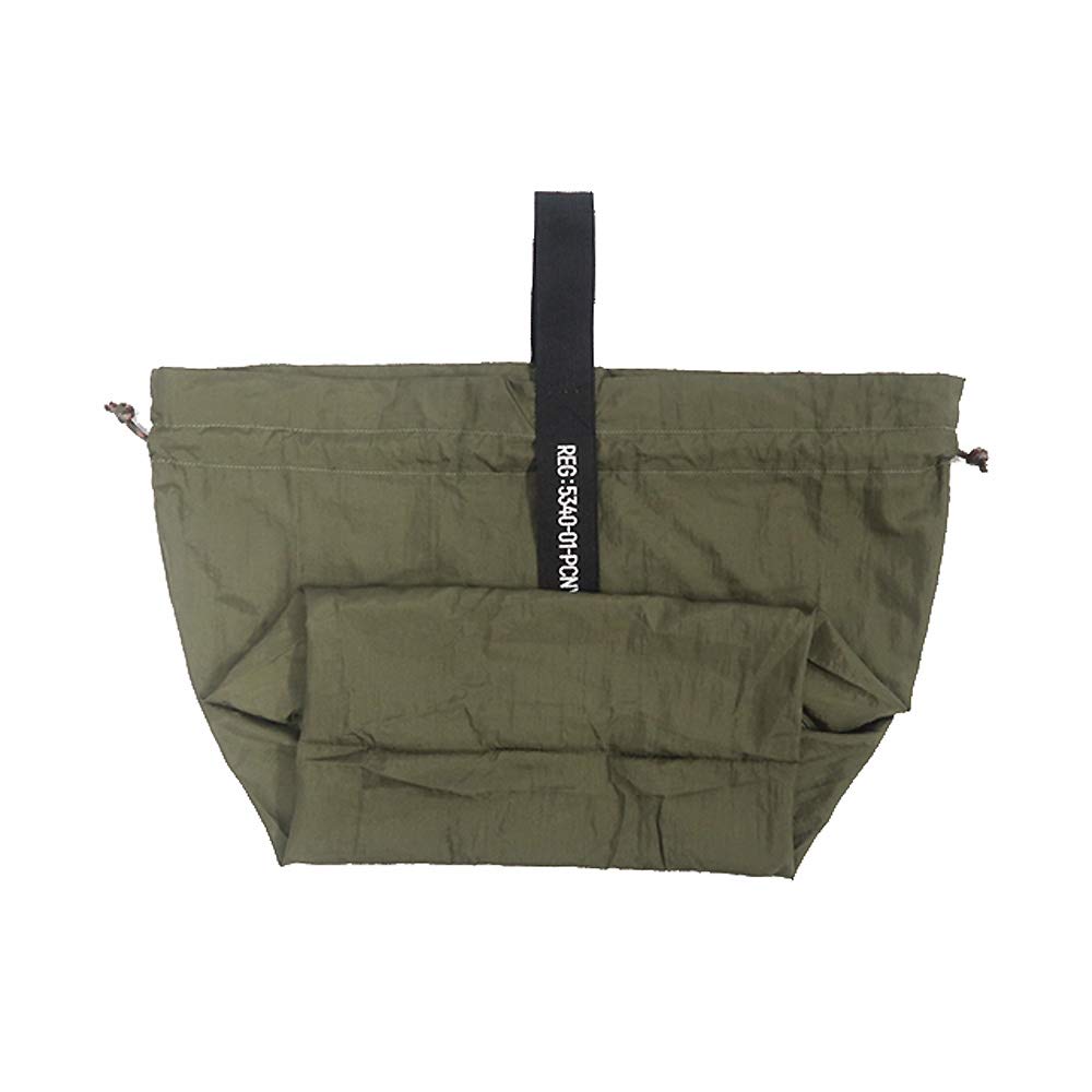 Post General Eco Packable Parachute Nylon Wolf Shopping Drawstring [POST GENERAL] Bag, Bag, Brown, Bag,