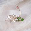 Chinese-style Lotus and Lotus Pod Brooch, High-end and Elegant Freshwater Pearl Brooch Pin, Suit Cheongsam Accessory