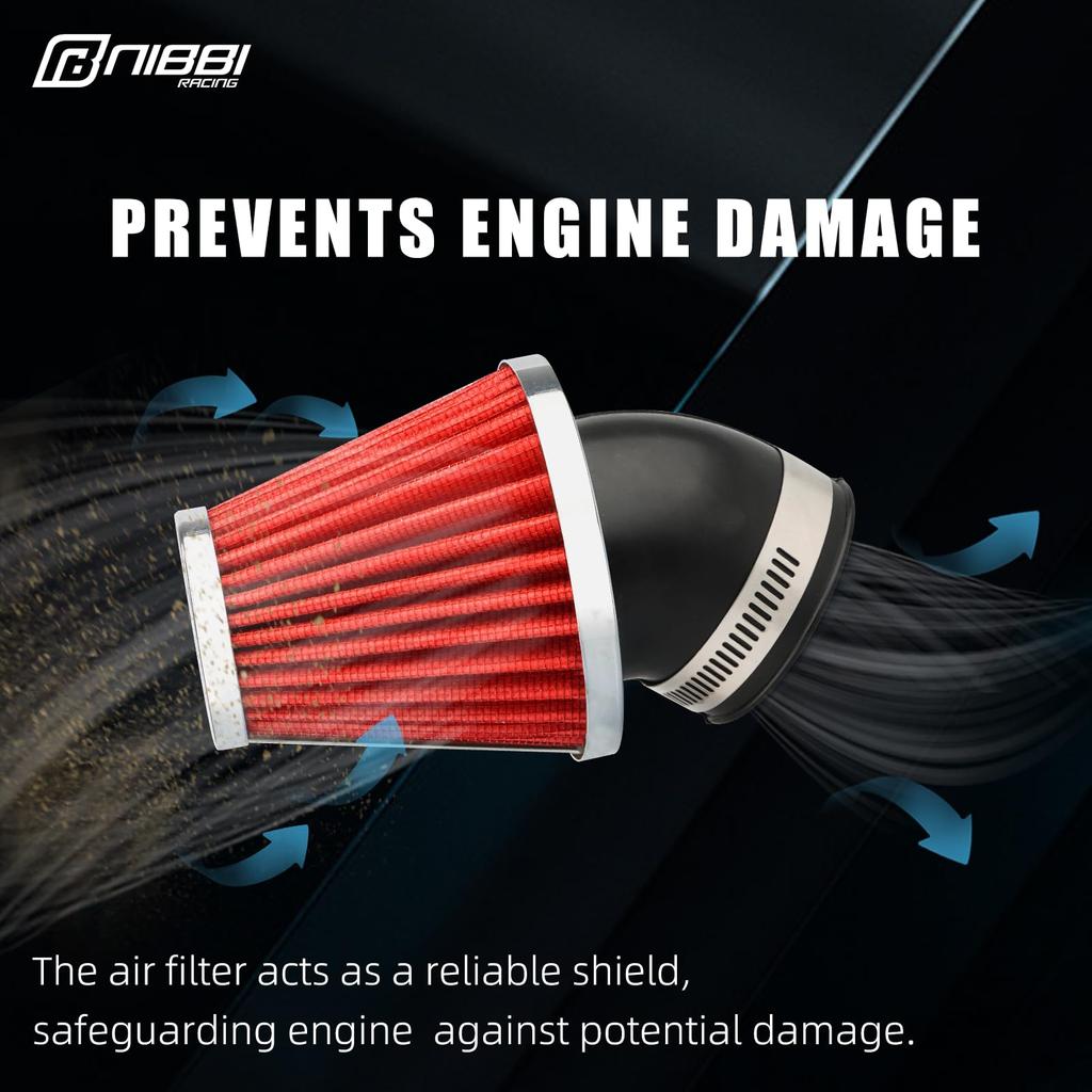 NIBBI Motorcycle Air Filter High Performance Air Filter 48mm Honda Yamaha Suzuki ATV SSR