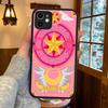 Anime C-CardcaptorS S-Sakura For IPhone 16 15 14 13 12 11 Pro Max X XS MAX Plus Translucent Black Phone Cover