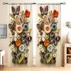 2-Panels European Three-dimensional Embroidery Flower Butterfly Decorative Curtains for Home Decor In Living Room   Bedroom