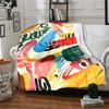 1pc Colorful Brushstroke Design Blanket Warm, Cozy, And Soft, Suitable for Sofas, Beds, Cars, And Office Use.Perfect for Camping And Travel, Making It