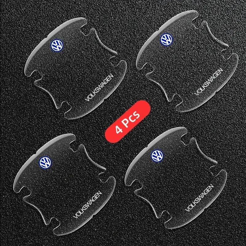 

2026 Hot For Volkswagen VW 4pcs Car Transparent Door Handle Bowl Protector Film Stickers for Volkswagen GTI TOURAN MK5 MK6 MK7 P
