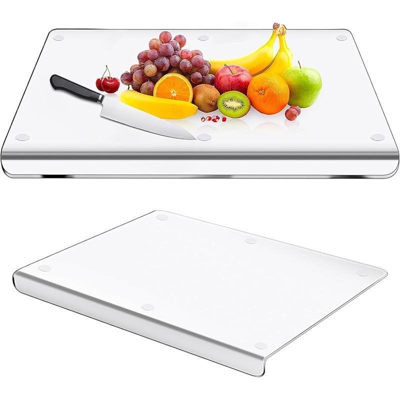 LMETJMA Acrylic Cutting Boards with Counter Lip Non-Slip Cutting Board Chopping Board Kitchen Countertop Protector Cover 250x200mm прозрачный