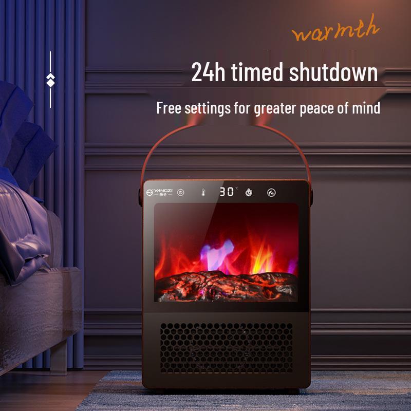 Personalized Energy-Saving Electric Fireplace Heater with Simulated Flame for Home or Office Use