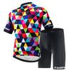 Mens Mountain Bike Cycling Jersey Bib Shorts Set Breathable Quick-Dry Sportswear Outdoor Riding