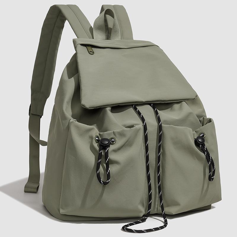 Нейлоновый рюкзак-мешок для женщин – Легкая, прочная и модная повседневная сумка с множеством карманов