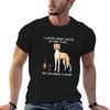 Saluki and Wine Funny Dog T-Shirt Work Casual Loose Fit T-Shirt