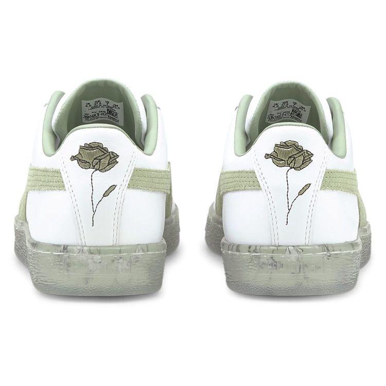 Puma  Basket In Bloom - Desert Sage Women Sneakers White 380117-02