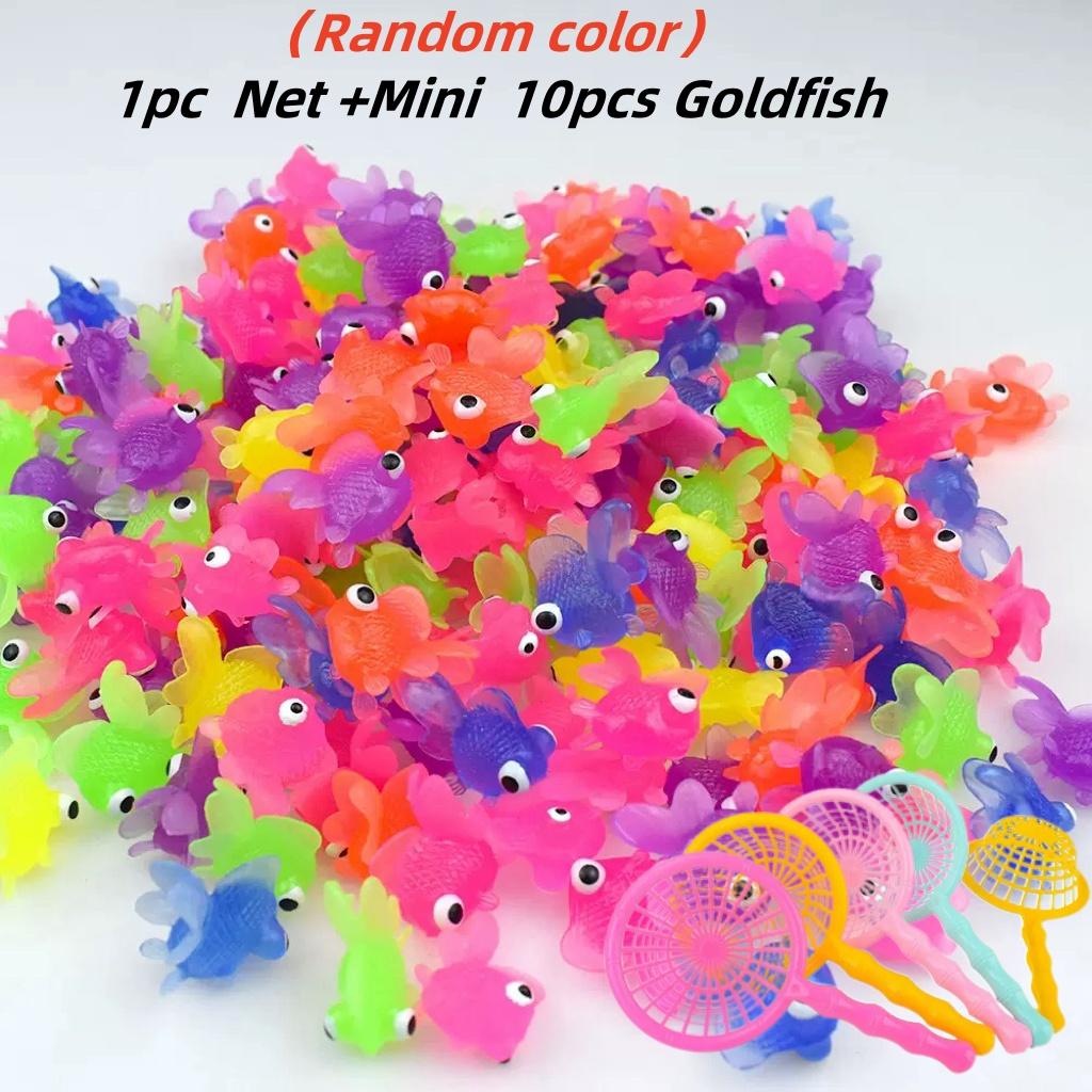 6/10/20 Stück Niedliche Gummi-Goldfisch-Badespielzeuge für Kleinkinder Kinder Wasserspielspiele Simulation Badezimmer-Spielzeug Perfekte Duschgeschenke