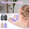Silikon Seifensäckchen Sparsäckchen mit Kordel zum Peelen Duschschrubber Bademassage Doppelseitiges Texturdesign Badewaschen